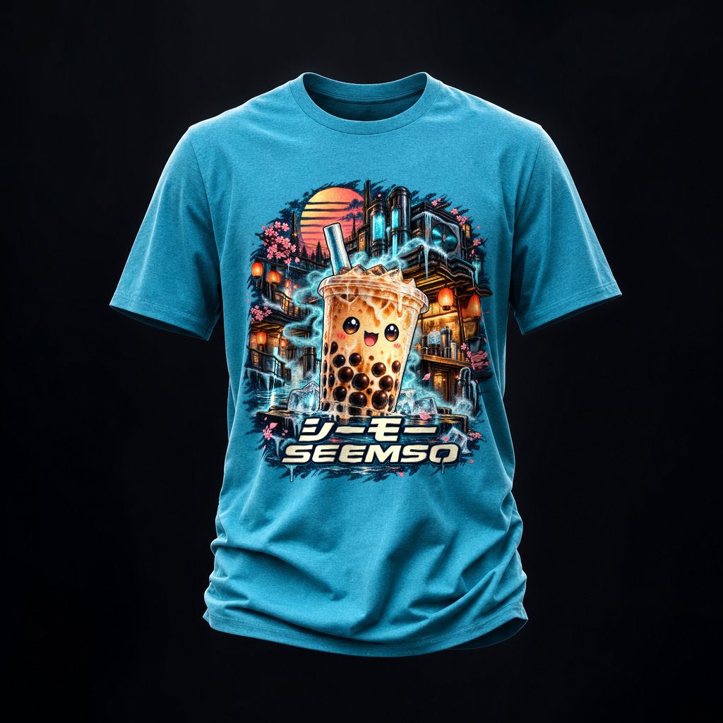 Coolant Tea tee in Heather Aqua