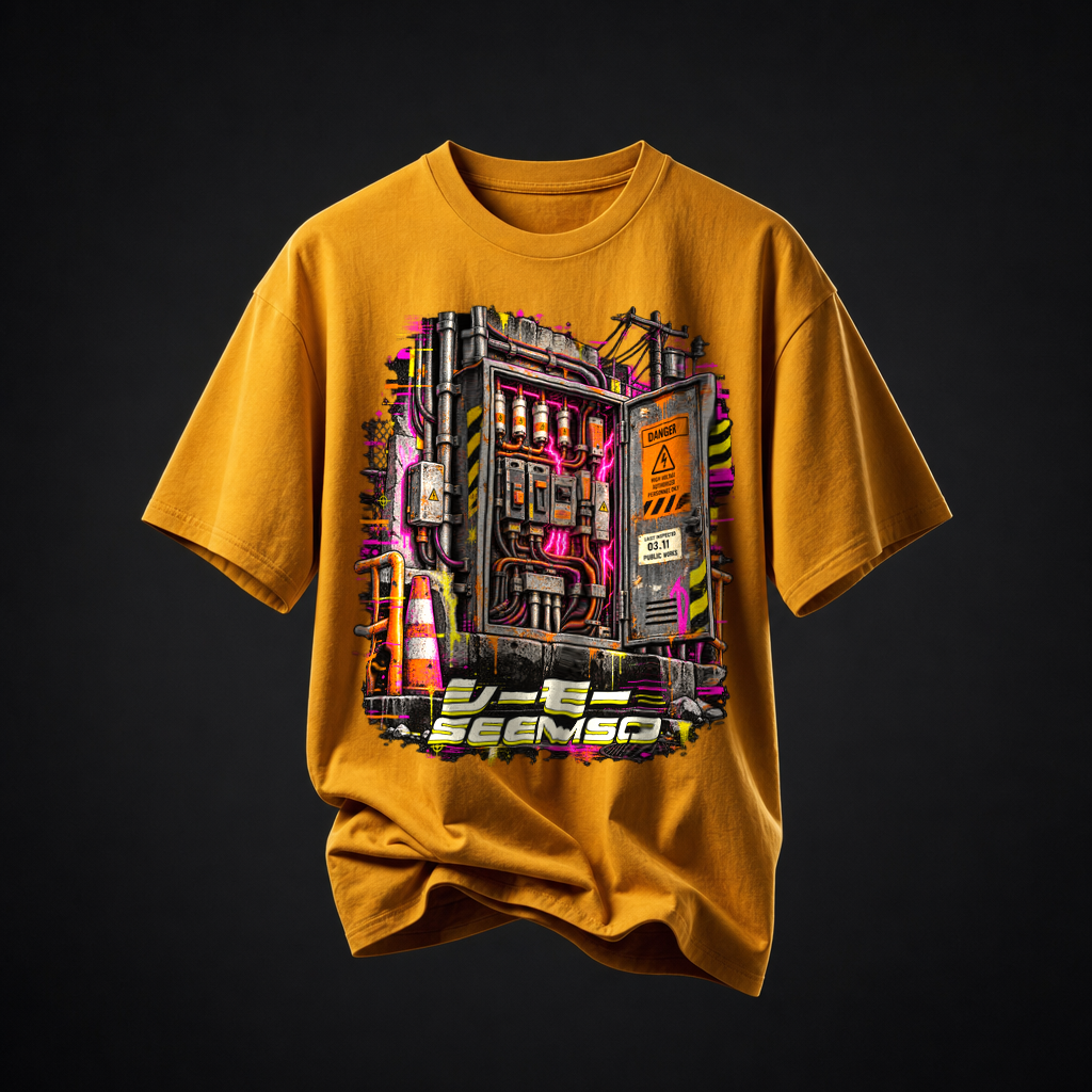 Service Panel tee in Mustard