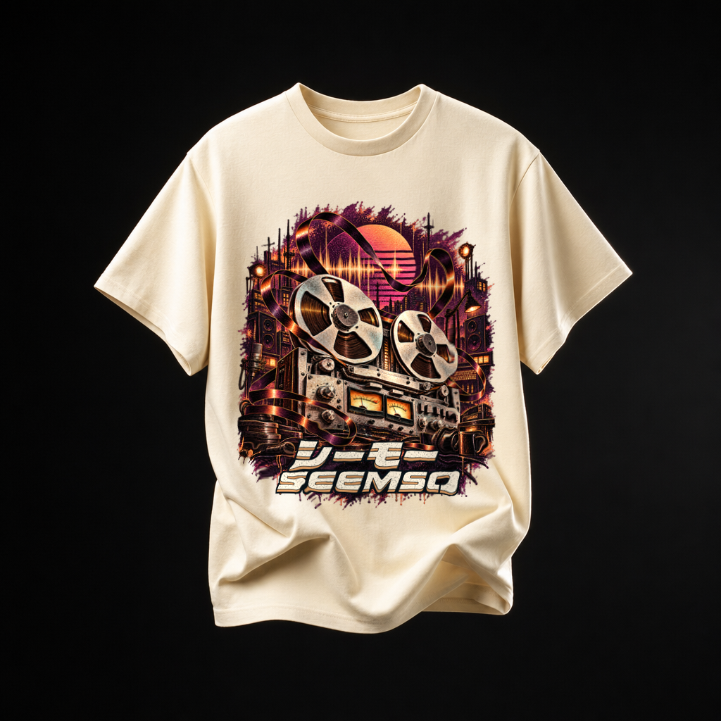 Tape Loop tee in Natural